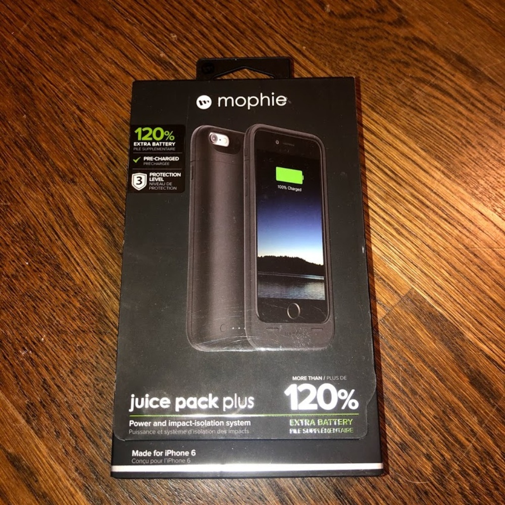 Black Mophie Charging Case iPhone 6/6s